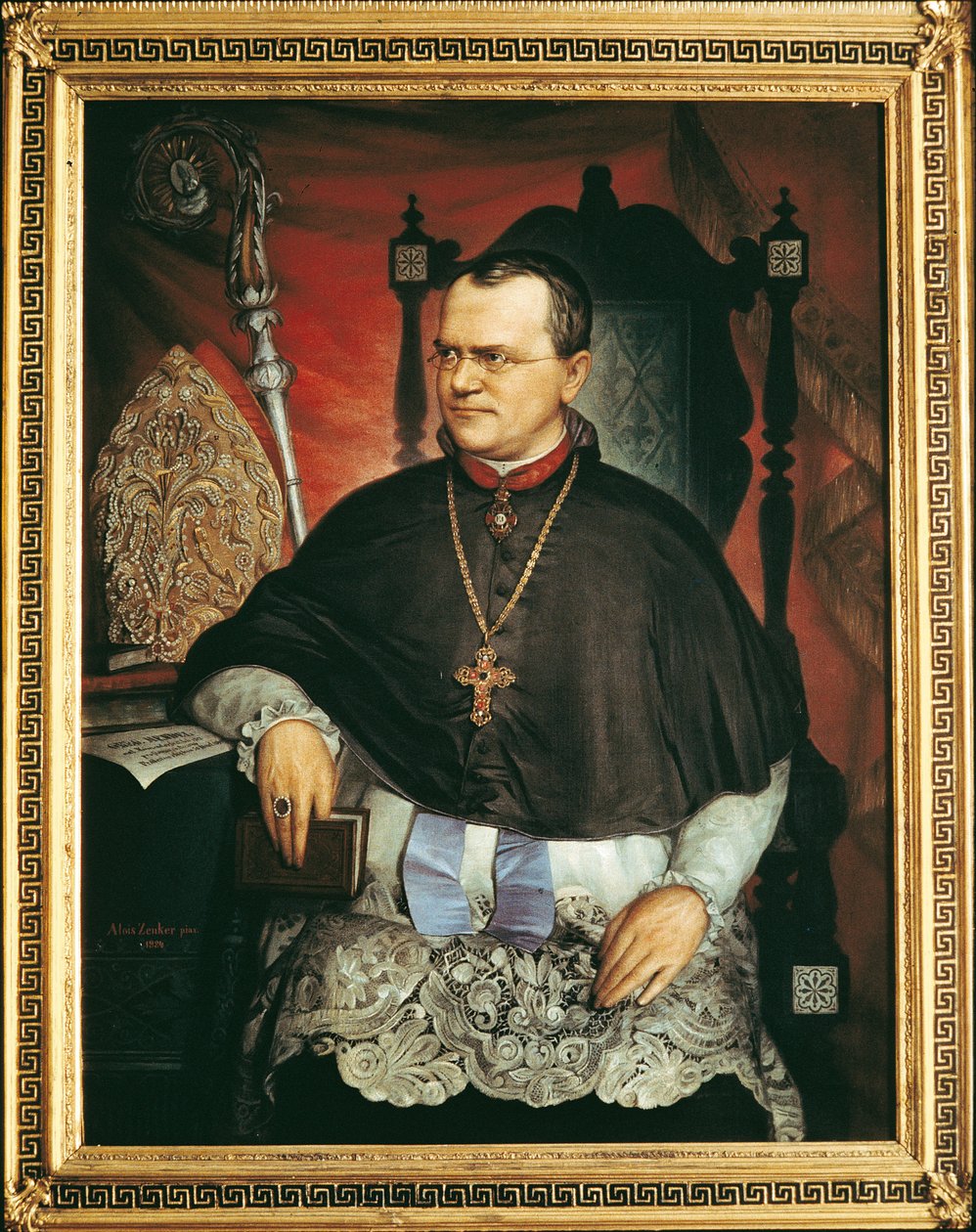 Gregor Mendel (oil on canvas) 作者 奥地利学派
