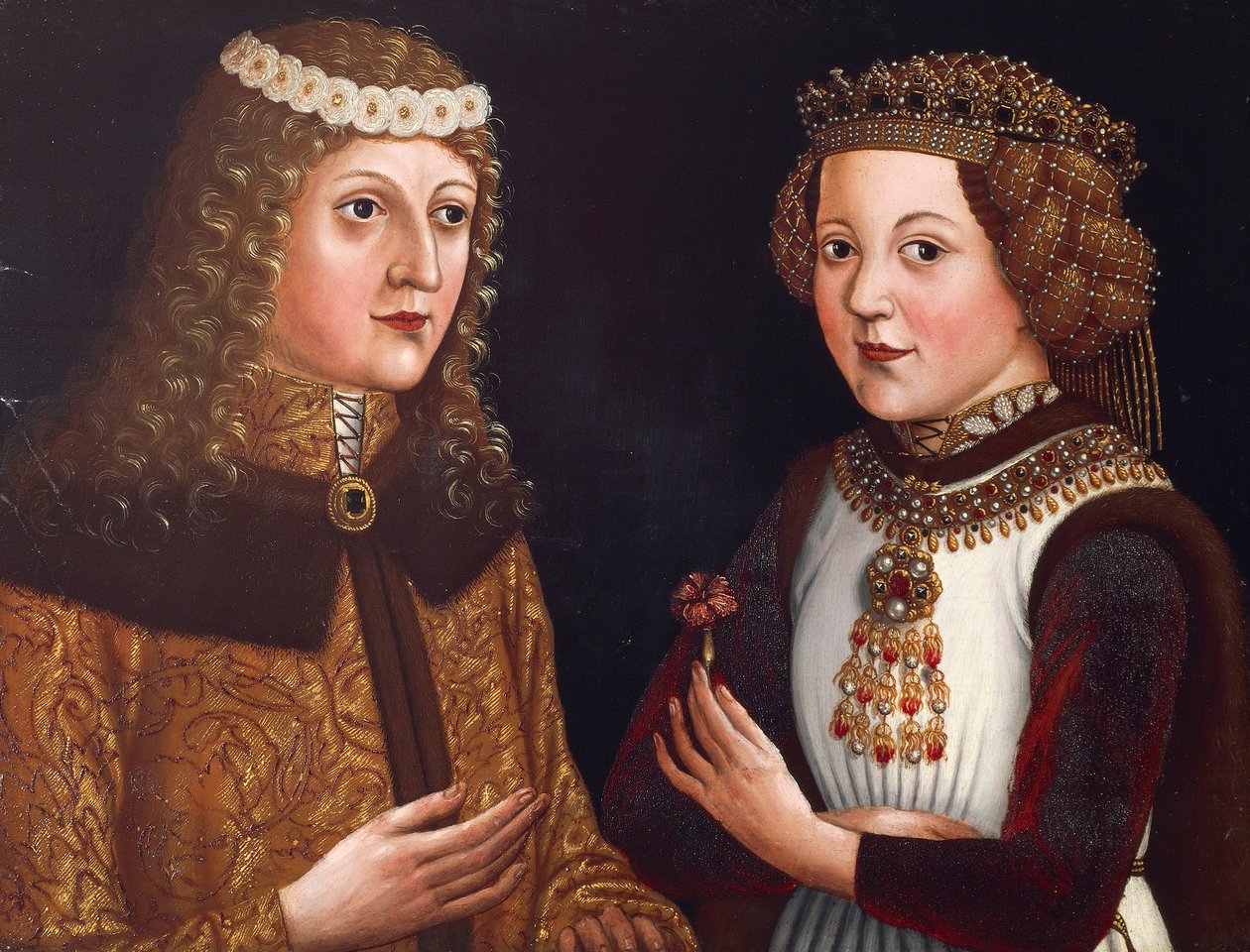 波希米亚国王拉迪斯劳斯（Ladislaus）与瓦卢瓦的玛格达莱娜（Magdalena of Valois 作者 奥地利学派