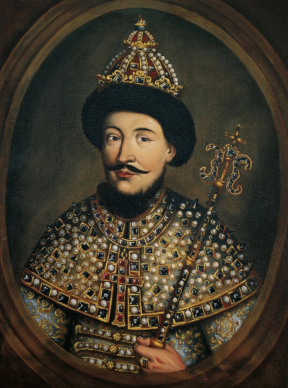 Portrait du tsar Alexis I Mikhailovitch de Russie, dit le tsar tres paisible(1629-1676) - Portrait of the Tsar Alexis I Mikhailovich of Russia (1629-1676) par Austrian master (actively ca. 1440-1450) 作者 奥地利学派