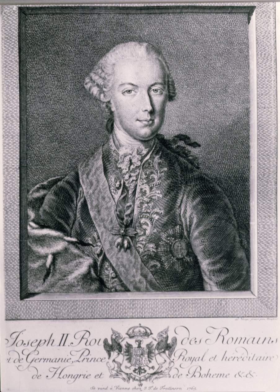 肖像约瑟夫二世（1741-90）德国国王和神圣罗马帝国皇帝，1763年 作者 奥地利学派
