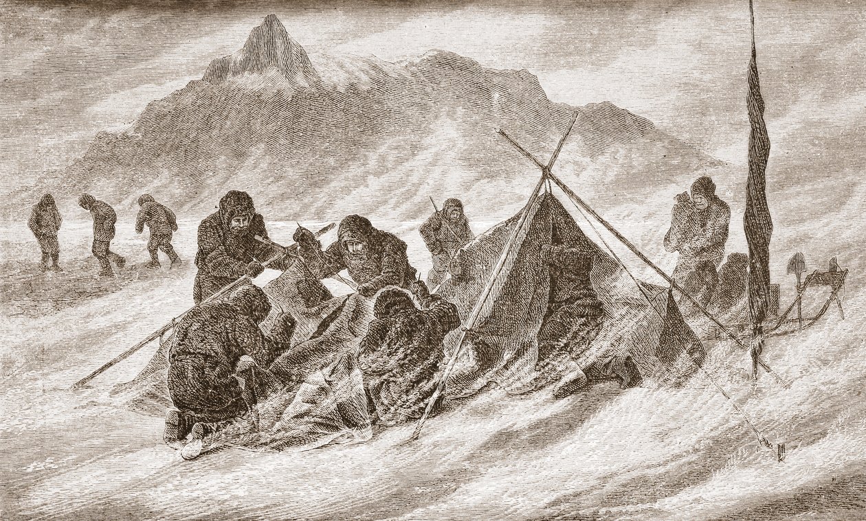1876年暴风雪期间，泪水扩大了 作者 奥地利学派
