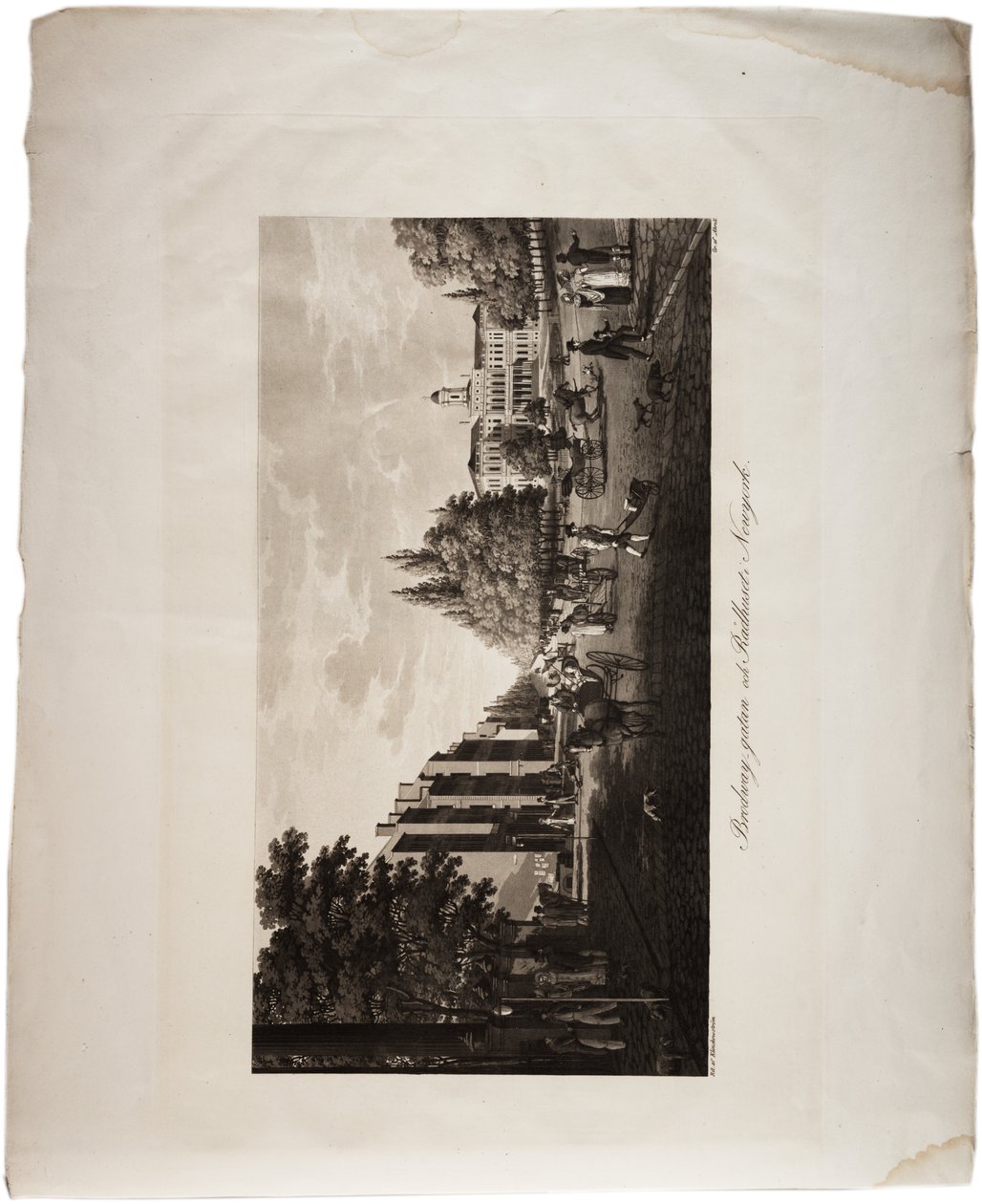 纽约百老汇，来自美国地图集，1824年（aquatint） 作者 阿克塞尔·莱昂哈德（Axel LeonhardKlinckowström）
