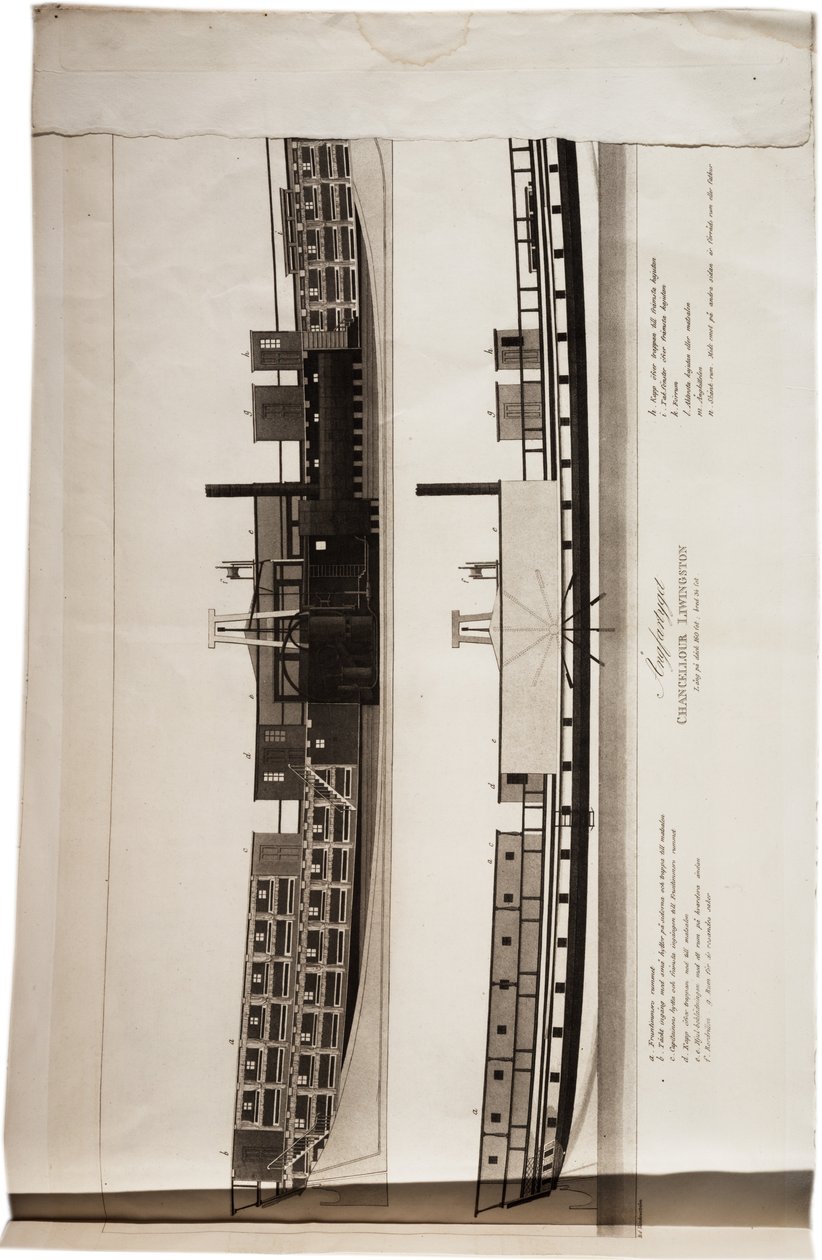 从1824年美国地图集（Aquatint）看到富尔顿的汽船大臣利文斯顿的剪影 作者 阿克塞尔·莱昂哈德（Axel LeonhardKlinckowström）