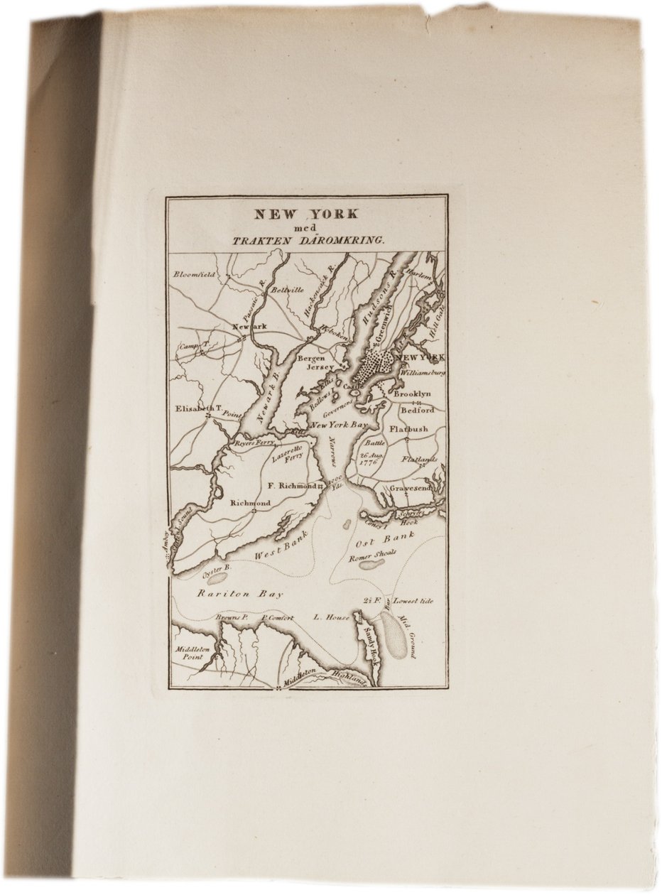 纽约地图，来自美国地图集，1824年 作者 阿克塞尔·莱昂哈德（Axel LeonhardKlinckowström）