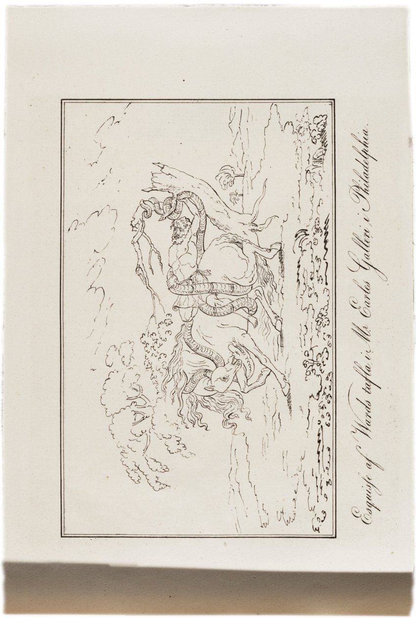 1824年，来自美国地图集的费城厄尔画廊的沃德绘画素描 作者 阿克塞尔·莱昂哈德（Axel LeonhardKlinckowström）