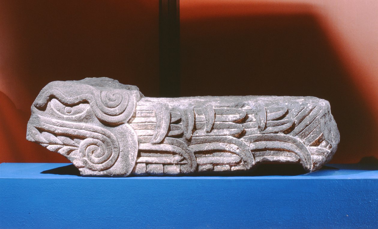 Quetzalcoatl羽毛蛇，后期经典时期（1300-1521） 作者 阿兹台克人