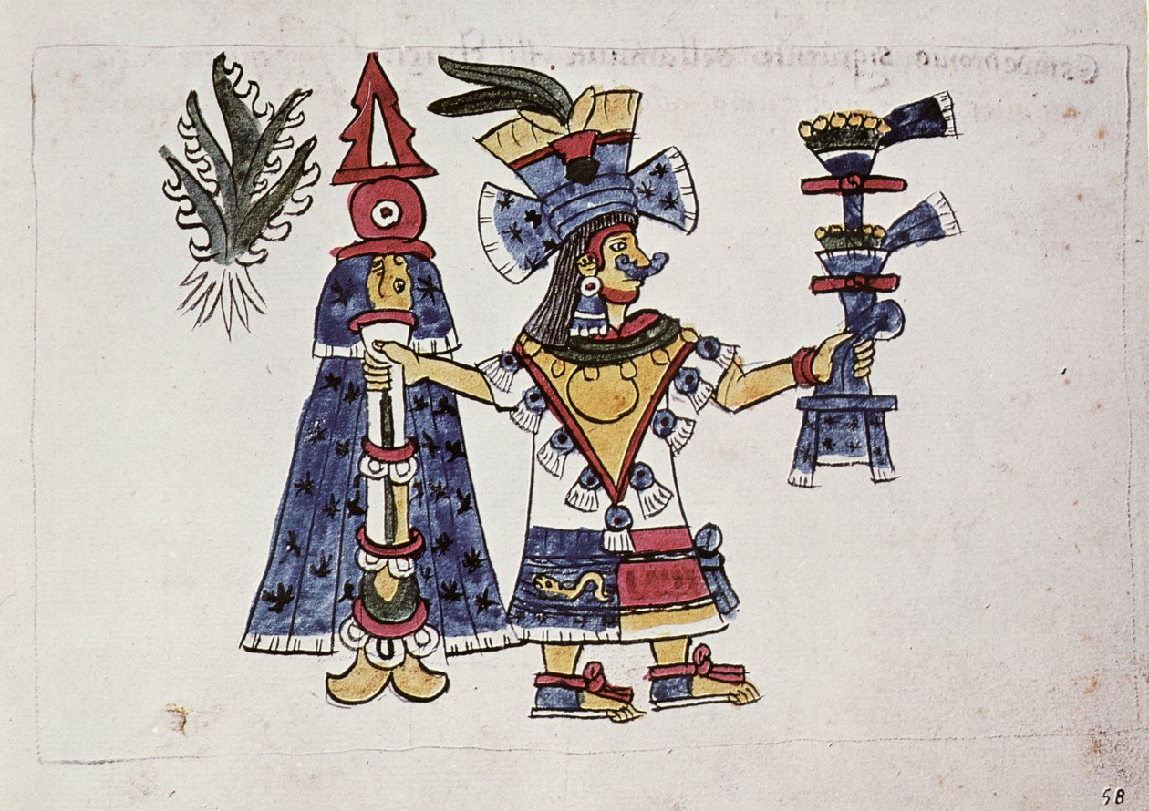 来自法典Magliabechiano的女神Mayahuel 作者 阿兹台克人