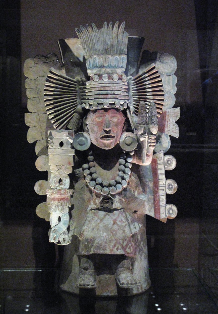 香炉形式的玉米Xilonen女神的形式，特拉瓦奇，后经典后期，约1500年 作者 阿兹台克人