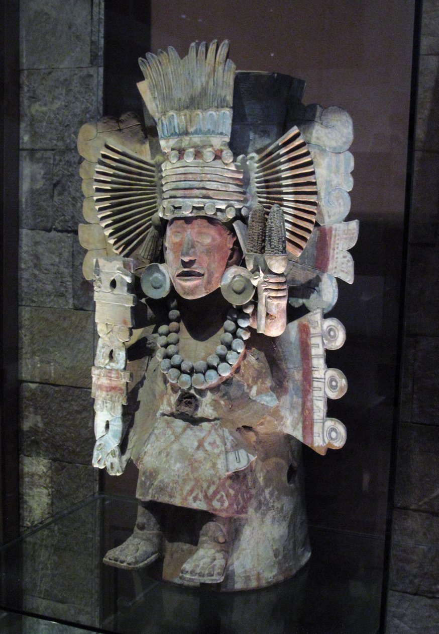 香炉形式的玉米Xilonen女神的形式，特拉瓦奇，后经典后期，约1500年 作者 阿兹台克人