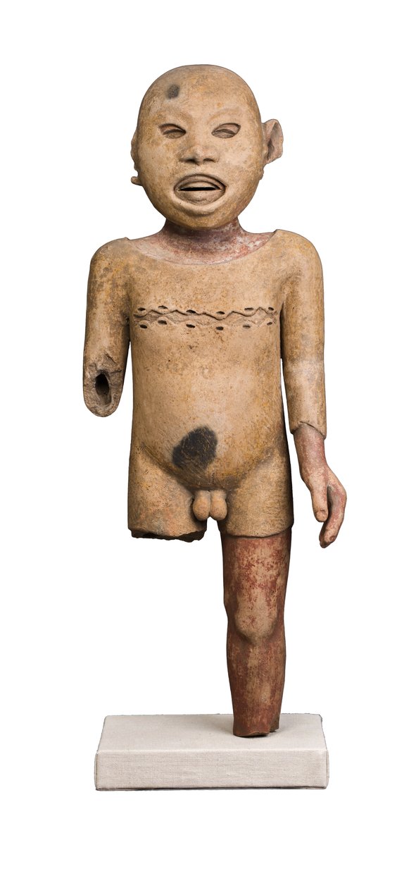 Xipe Totec神的仪式模仿者，可能是韦拉克鲁斯中心，1450-1500年 作者 阿兹台克人
