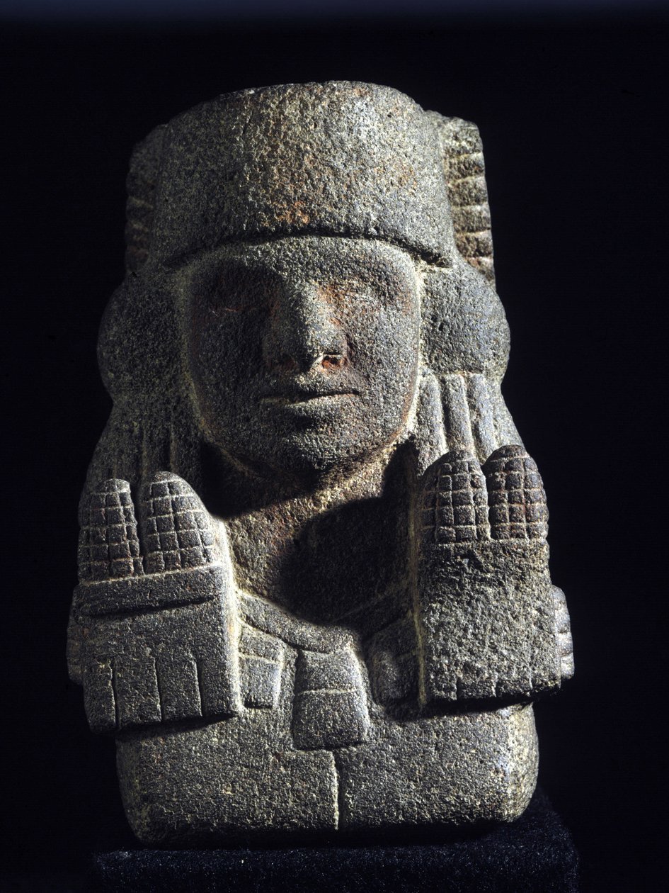 阿兹特克艺术：Chicomecoatl（称为axi Xilonen）的代表，女仆和生育女神。墨西哥国家人类学博物馆 作者 阿兹台克人阿兹台克人