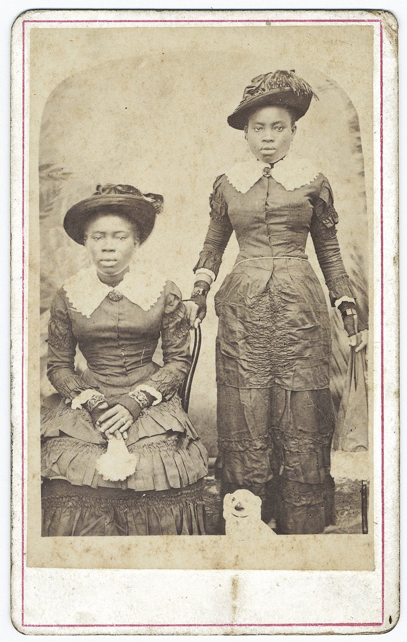 双人肖像，1880年代（蛋白印刷） 作者 BJ库菲