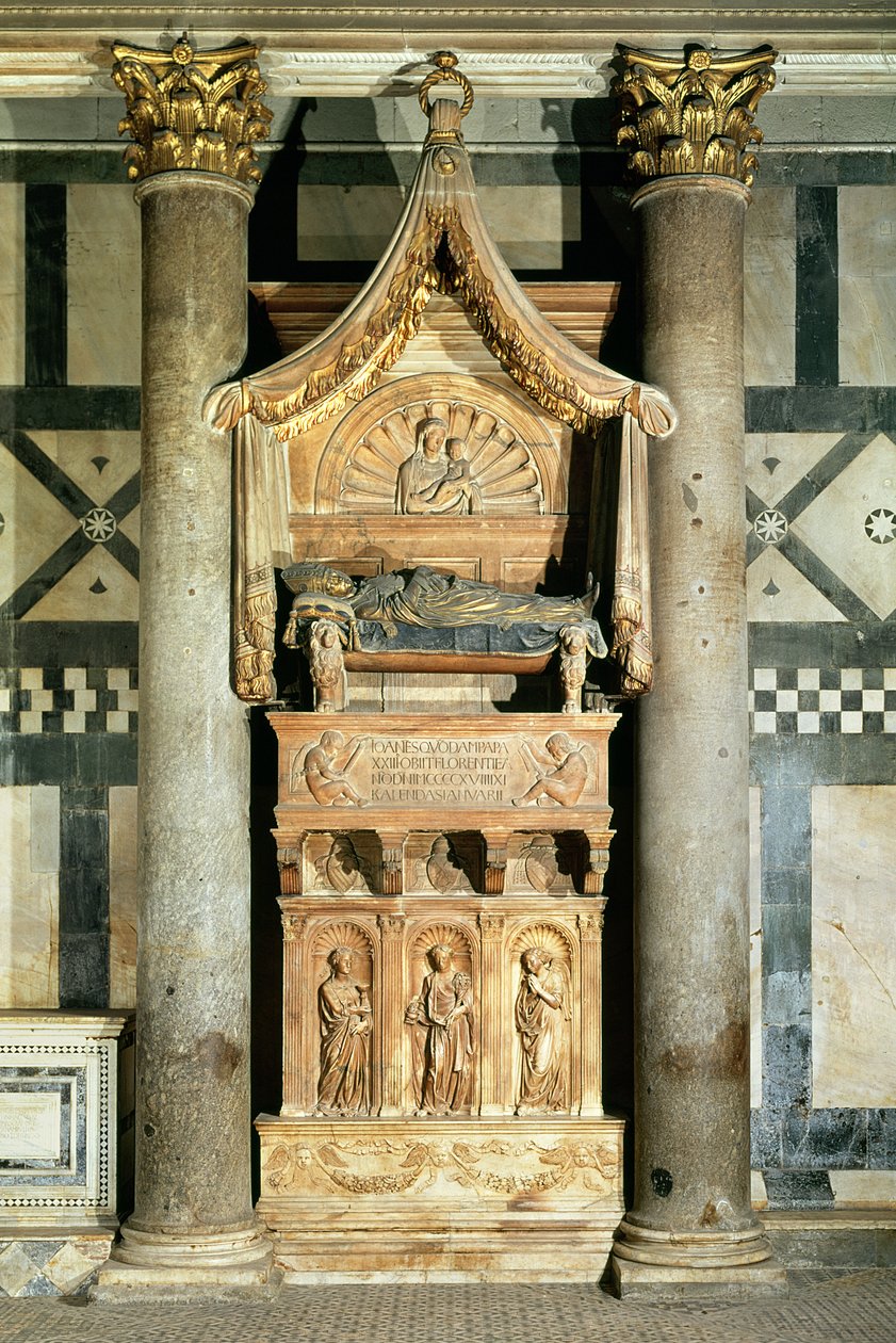 教皇约翰二十三世坟墓的视图（c.1370-1419） 作者 多纳泰洛