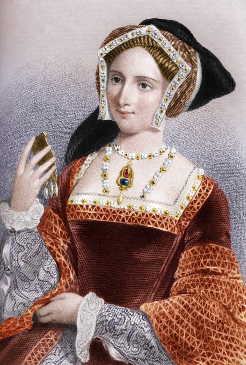 简·西摩（Jane Seymour）1509-1537，亨利八世国王的第三任妻子，1851年 作者 艾尔斯