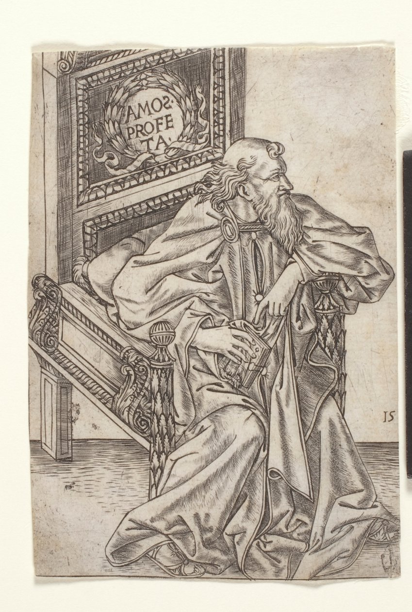 阿莫斯，出自《先知》，c.1475（雕刻） 作者 巴奇奥·巴尔迪尼