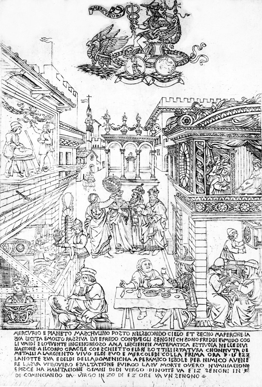 水星，c.1464（雕刻） 作者 