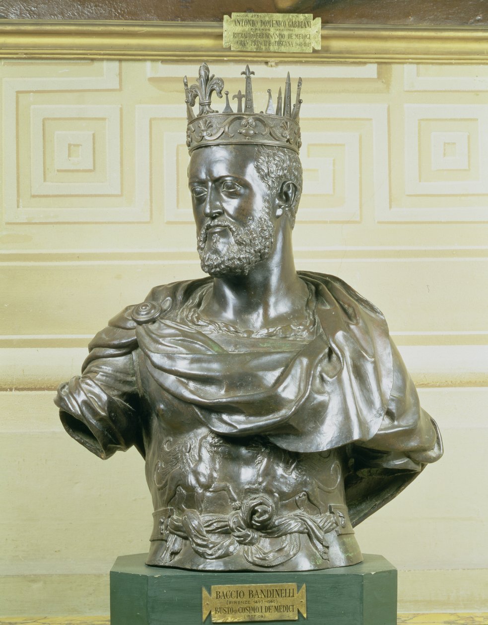 Cosimo I de Medici的肖像胸围（1519-74）c.1557（青铜） 作者 巴乔·班迪内利（Baccio Bandinelli）