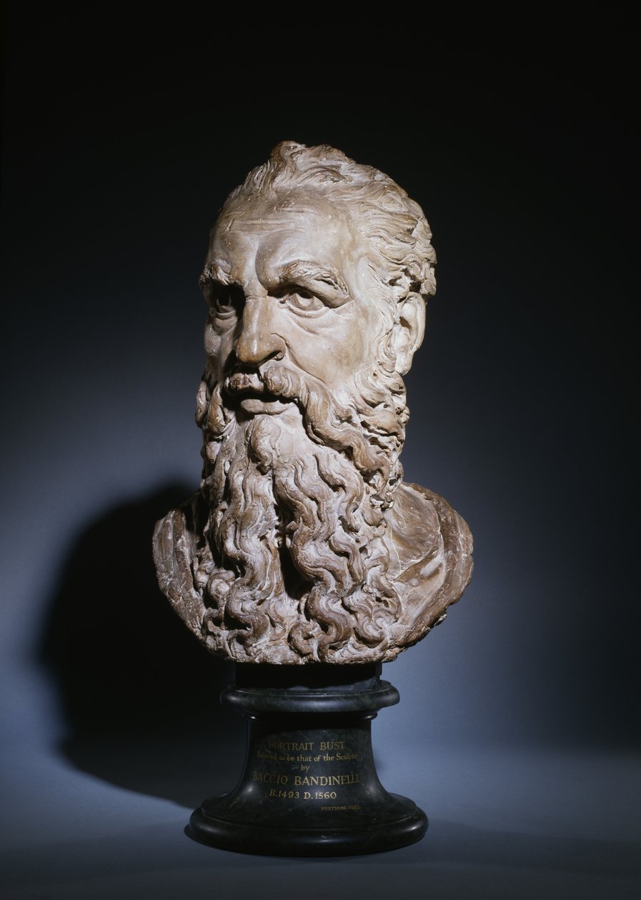 研究圣保罗的头，c.1535（兵马俑） 作者 巴乔·班迪内利（Baccio Bandinelli）