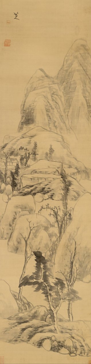 黄公望风格的景观，（1269-1354） 作者 八大山人