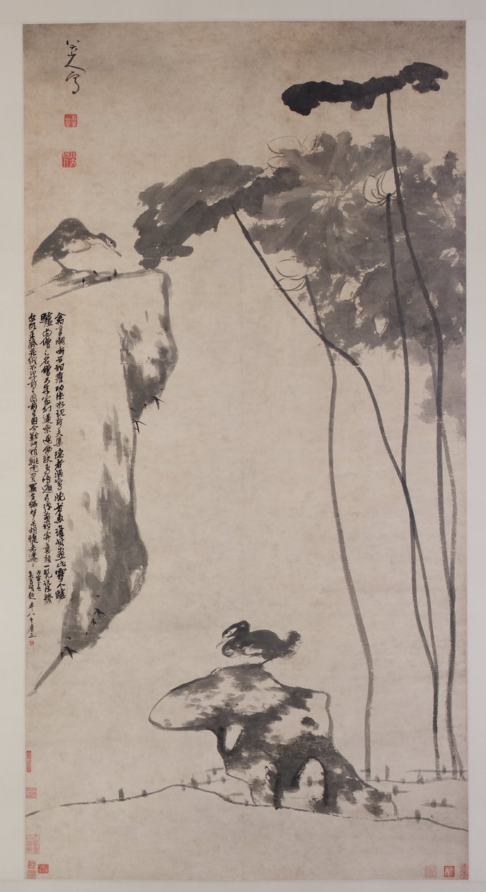 莲花和鸭子 作者 八大山人
