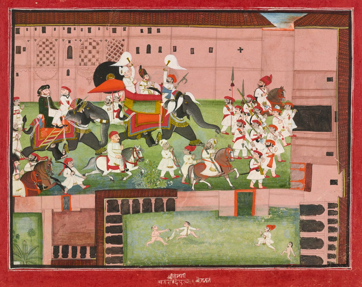 M.Balwant Singh与Borthwick上校，日期为1825年。 作者 拜杰纳特