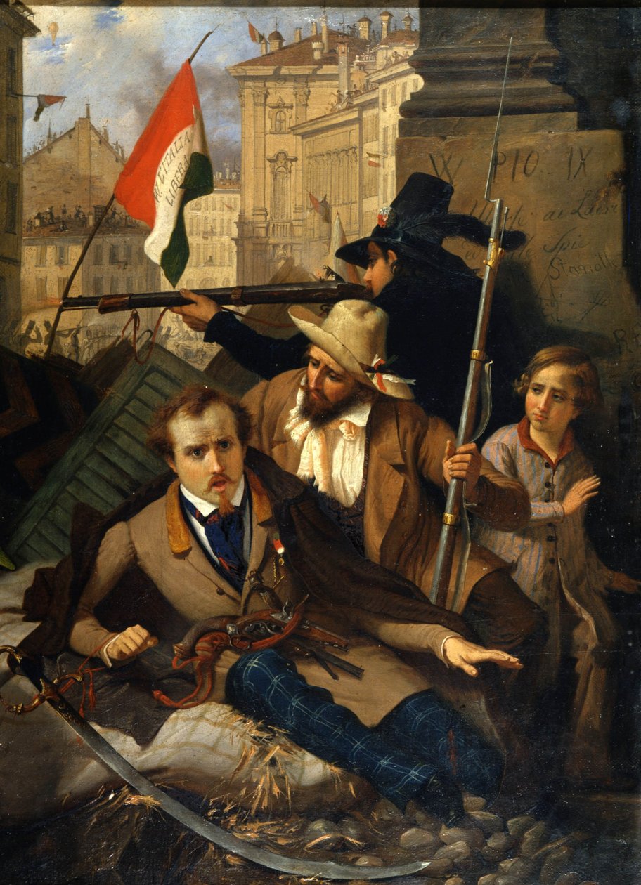 Risorgimento: The Five Days of Milan (Cinque giornate di Milano) (18-22 March 1848): this is one of the first episodes of the Revolutions of 1848 (part of the First Italian War of Independence) that saw the rise of the Milanese population insurgent against 作者 Baldassare Verazzi