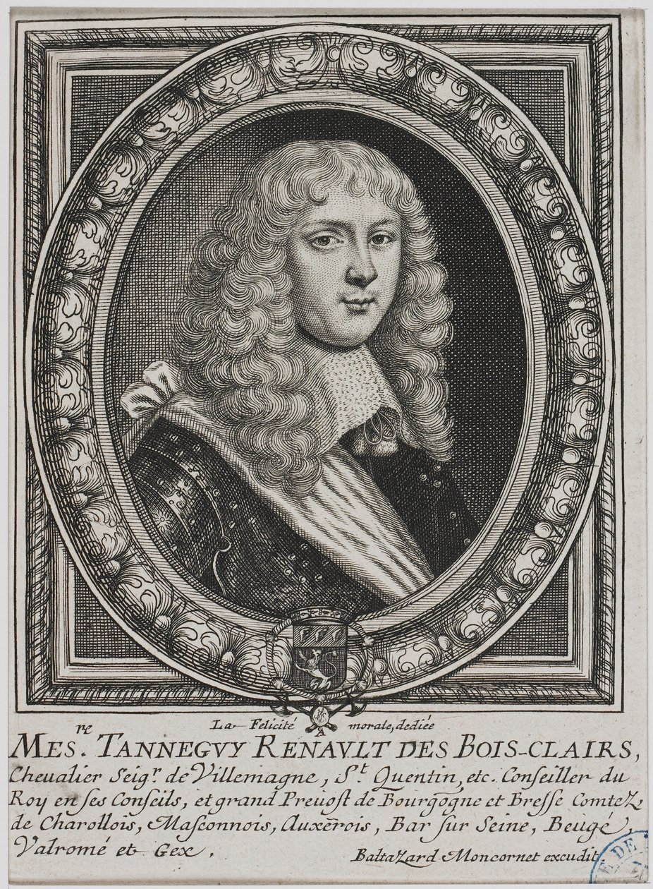 Balthasar Montcornet的Tanneguy Regnault des Boisclairs的肖像 作者 巴尔萨扎·蒙科内特