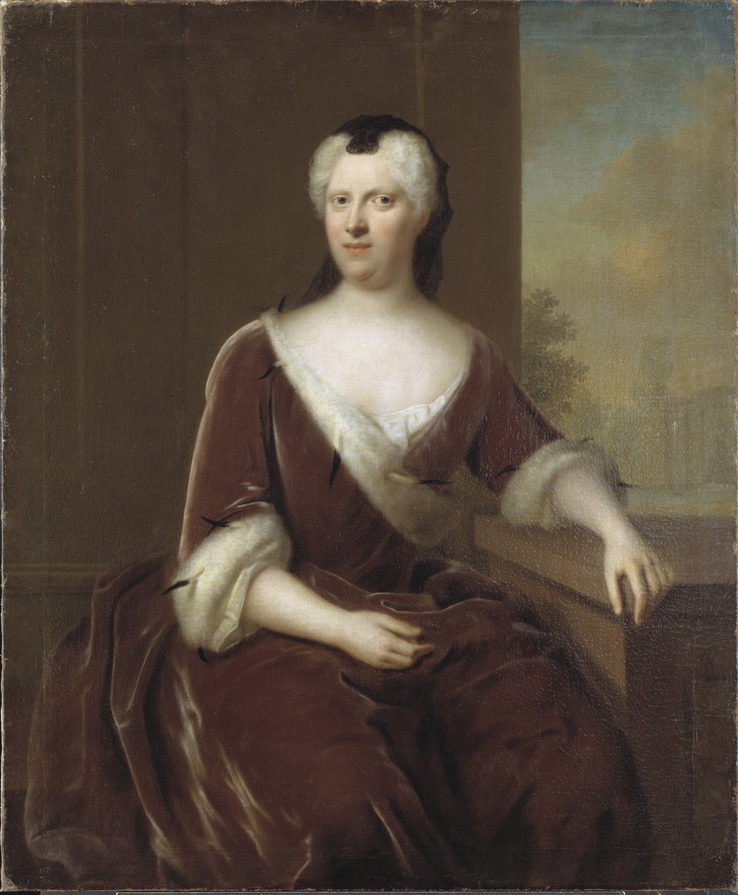 Princesse Albertine Frederique de Bade Durlach - Portrait of Margravine Albertina Frederica of Baden-Durlach (1682-1755), by Denner, Balthasar (1685-1749). Oil on canvas. Dimension : 124x102 cm. Nationalmuseum Stockholm 作者 巴尔塔萨·丹纳