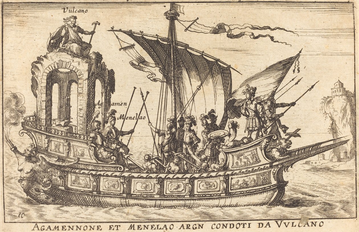 Agamemnon et Menelaus argn condoti da Vulcano 作者 雷米吉奥·坎塔加利纳之后的巴尔塔萨·蒙科内特