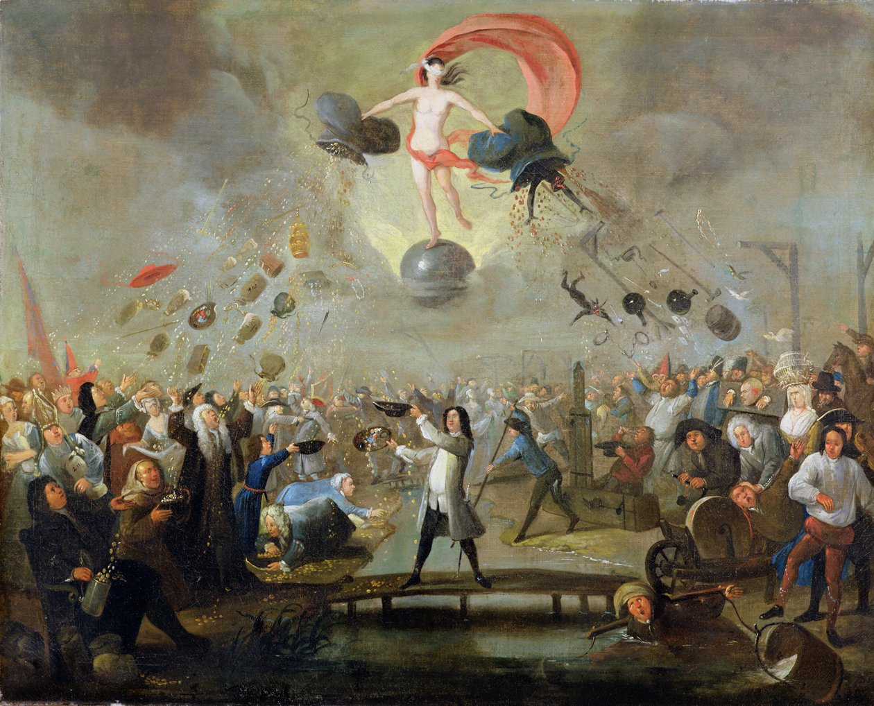 寓言的财富，约1730年（布面油画） 作者 Balthasar Nebot