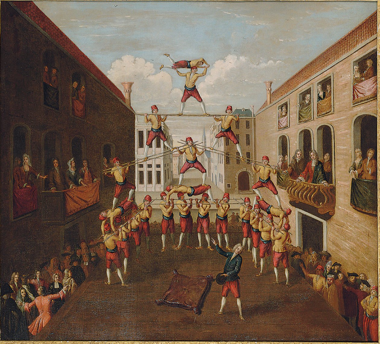 “ Ercole：威尼斯广场的Castellani杂技演员”，摄于1746年 作者 Balthasar Nebot