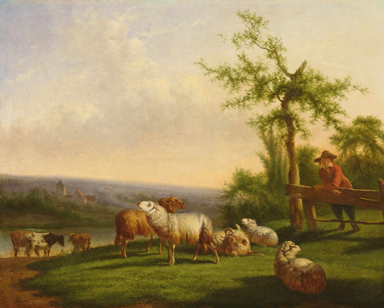 牧群景观与牧群 作者 巴尔塔萨（Balthasar Paul Ommeganck）