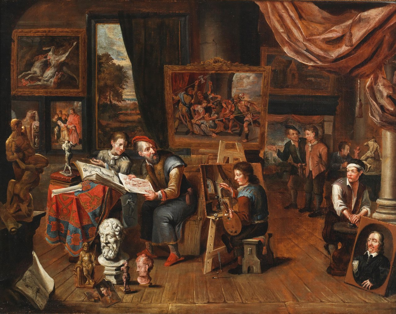 艺术家工作室 作者 Balthasar van den Bossche