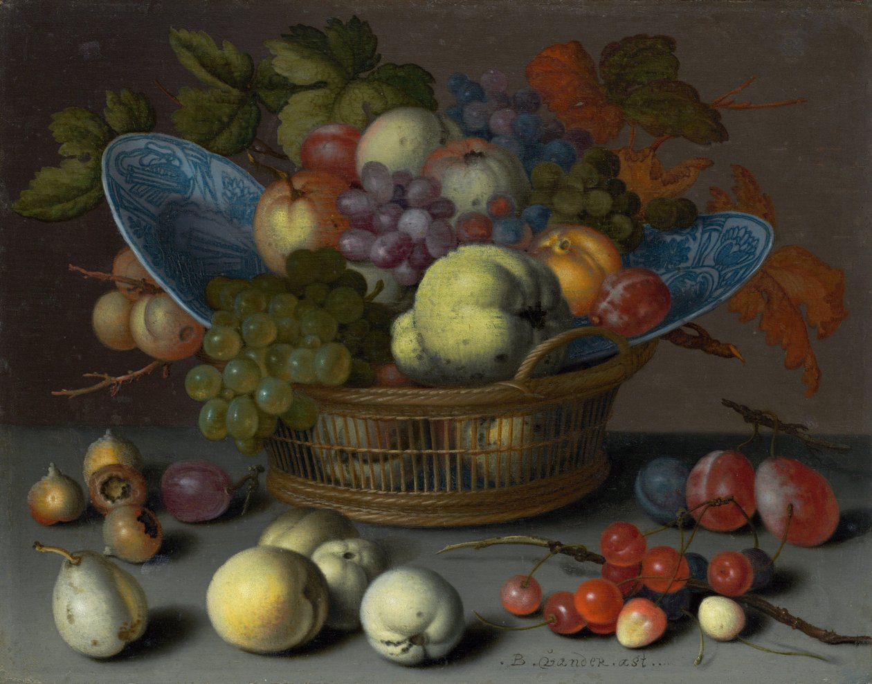 水果篮子 作者 Balthasar van der Ast