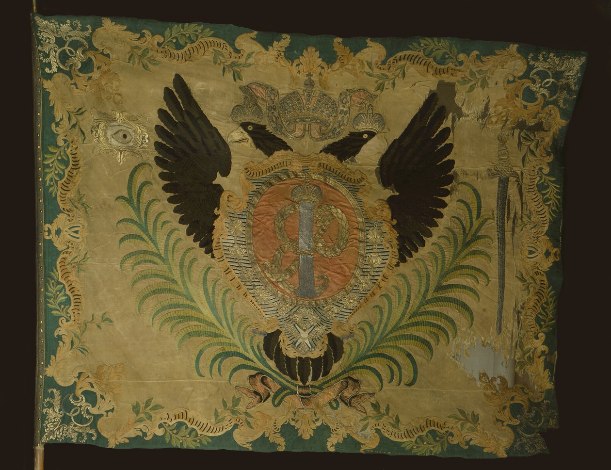 莱布保卫队Preobrazhensky军团，1742年的旗帜 作者 横幅和标准标志