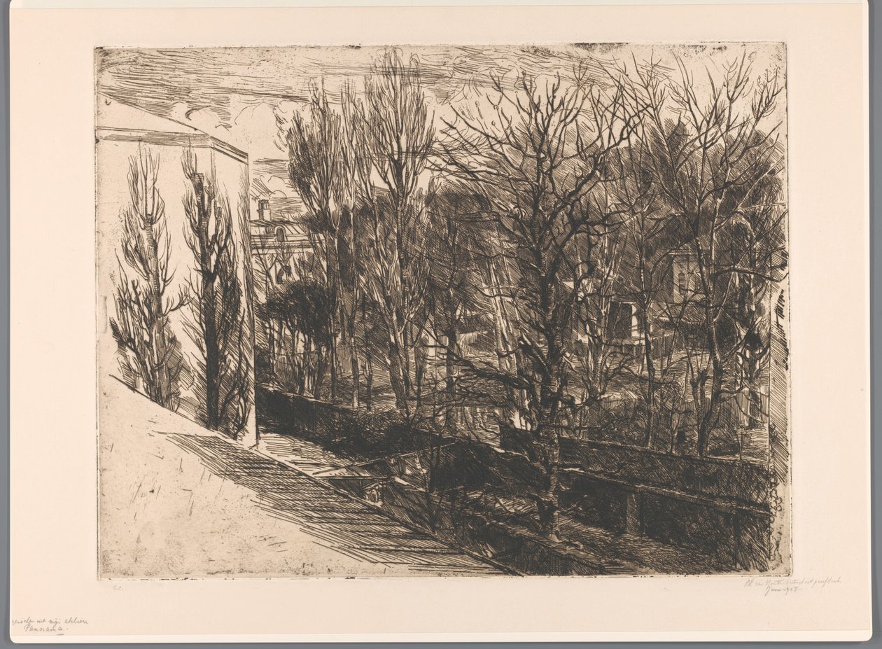 我工作室的风景（原物上的标题）
全景（物体上的标题） 作者 Barbara Elisabeth van Houten（艺术家签名）