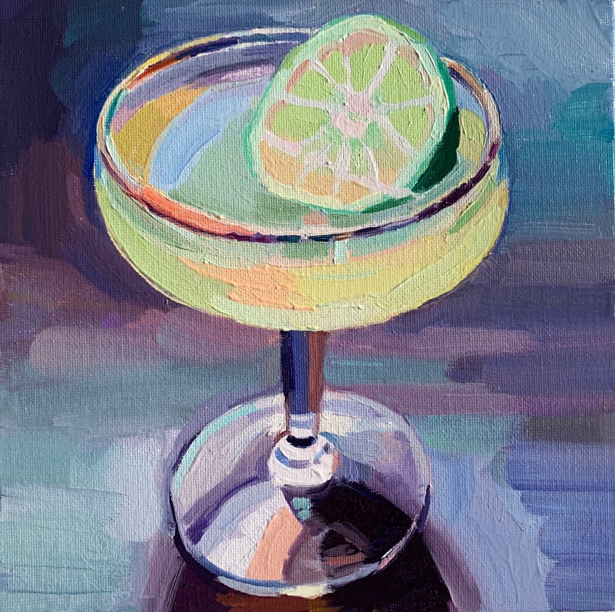 Cocktail 5, 2019 (oil on board) 作者 芭芭拉·霍格维根（Barbara Hoogeweegen）