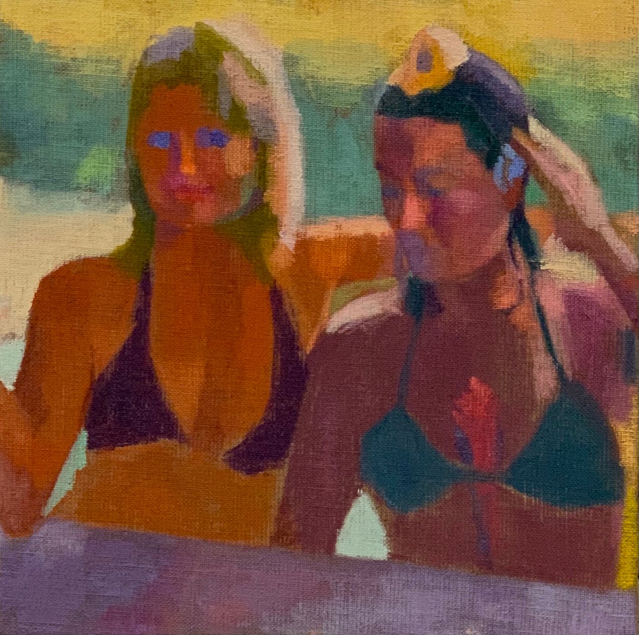 Untitled ,2021 (oil on canvas board) 作者 芭芭拉·霍格维根（Barbara Hoogeweegen）
