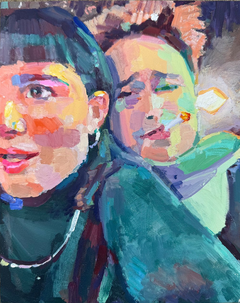 狂喜的统一》，2025 年，木板油画 作者 芭芭拉·霍格维根（Barbara Hoogeweegen）