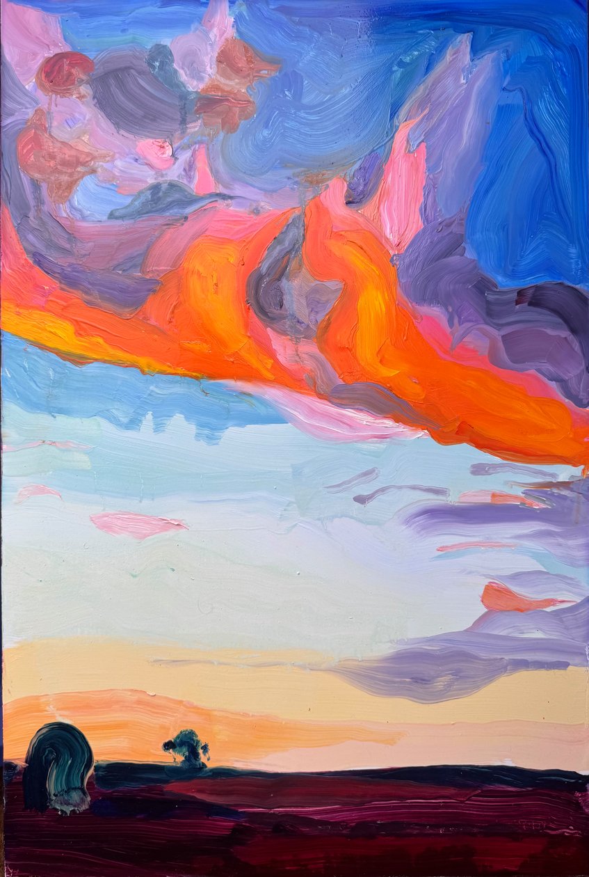 茕茕孑立，2024，油画 作者 芭芭拉·霍格维根（Barbara Hoogeweegen）