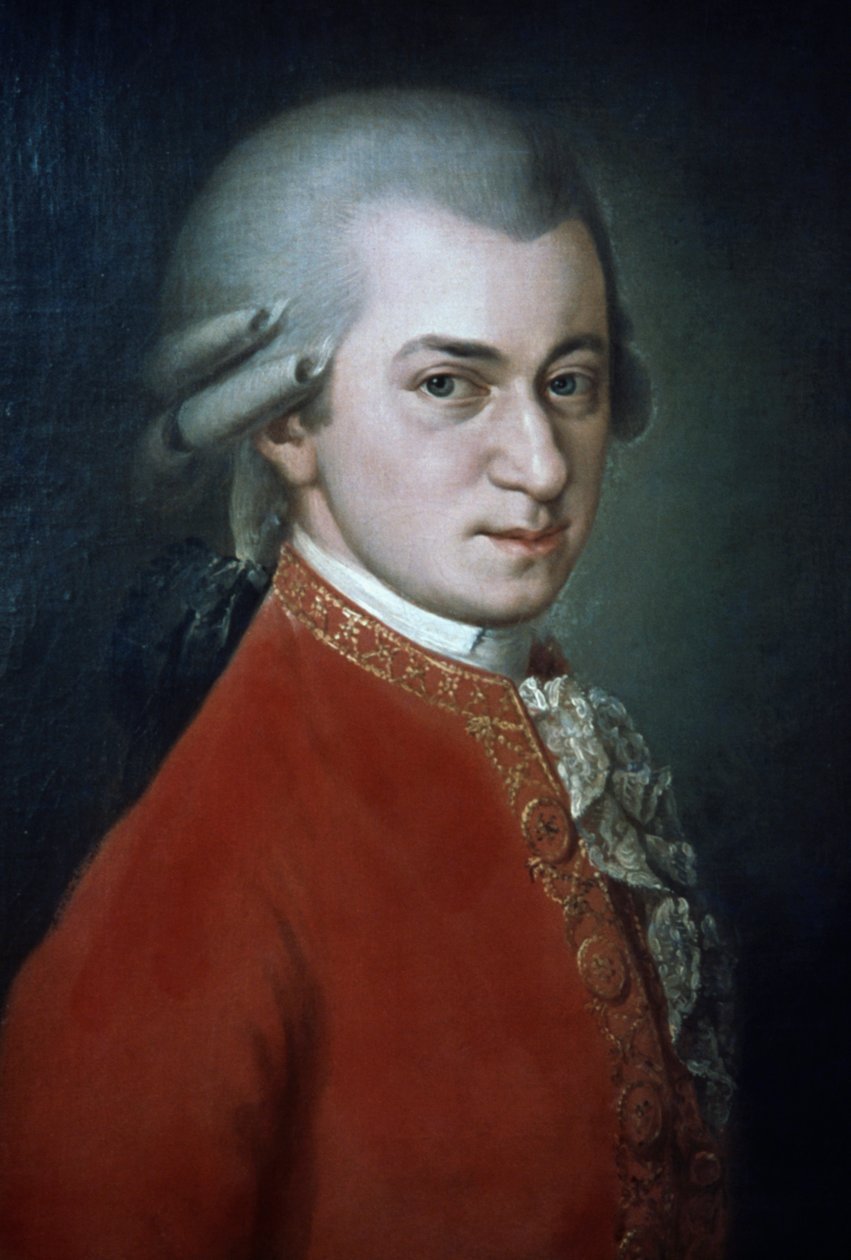 莫扎特（Wolfgang Amadeus Mozart，1756-1791），奥地利作曲家，Barbara Krafft的遗像 作者 芭芭拉·克拉夫特（Barbara Krafft）
