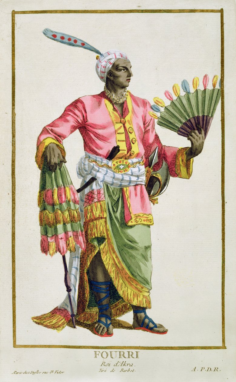 Fourri，Akkra国王，由Pierre Duflos（1742-1816）雕刻，1780年（铜版画） 作者 机器人