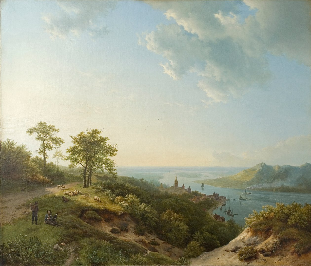 查看海德堡，1837年 作者 巴伦德·科尼利斯·科克科克（Barend Cornelis Koekkoek）