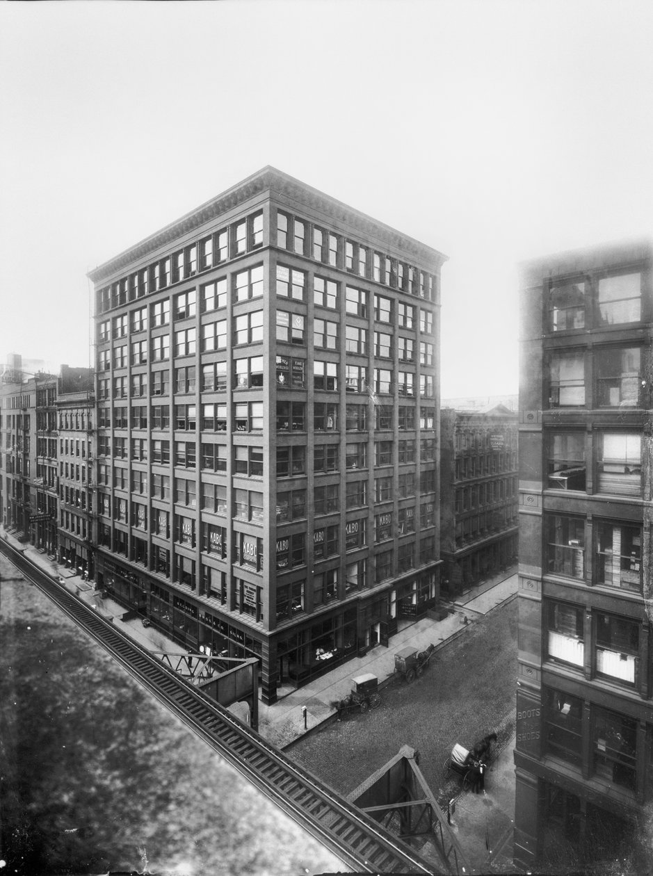 威廉姆斯大厦，美国伊利诺伊州芝加哥，约1905年（黑白照片）。 作者 巴恩斯和克罗斯比