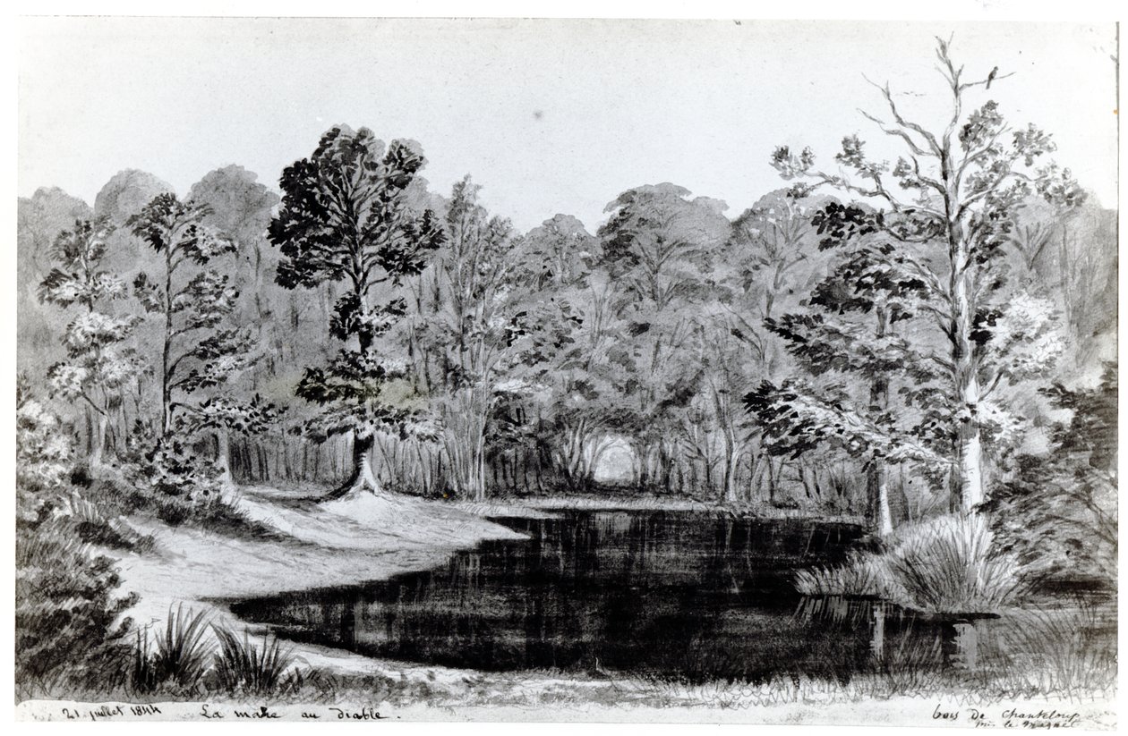 1844年Bois de Chanteloup的魔鬼池 作者 莫里斯·桑德
