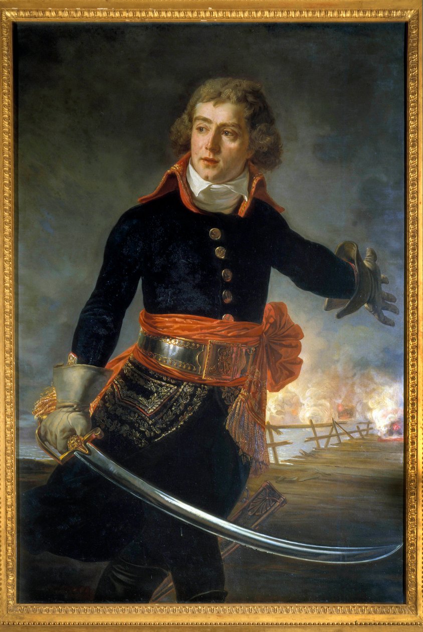 Campaign of Italy (1796-1797): “” Portrait of Louis Alexandre (Louis-Alexandre) Berthier (1753-1815), Prince of Neuchatel, Marechal of France (represented at the Pont de Lodi on 10/05/1796””” Painting by Antoine Jean Gros (1771-1835) 1796 Boissy Saint Lege 作者 安东尼·让·格罗斯男爵