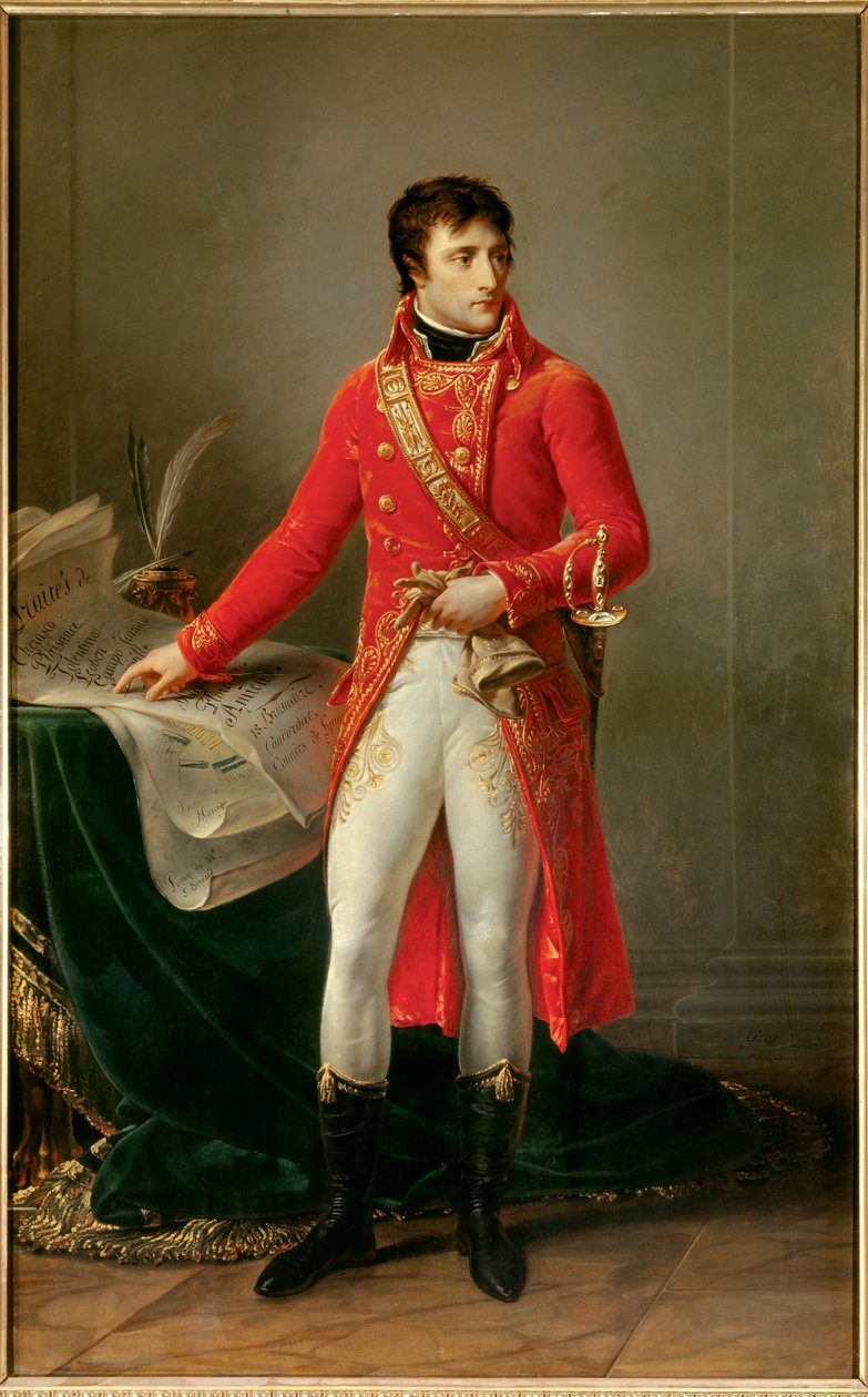 拿破仑·波拿巴作为第一执政官（1769-1821 年）的全长肖像，由 Antoine Jean Gros（1771-1835 年）绘制。 1802. 巴黎，荣誉军团勋章博物馆 作者 安东尼·让·格罗斯男爵