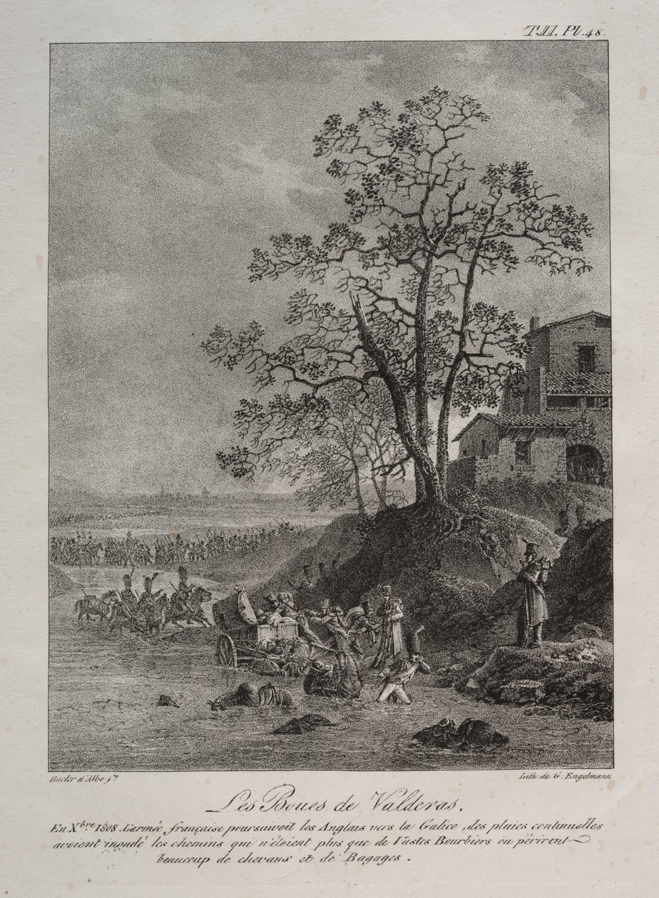 西班牙战役：  莱昂省巴尔德拉斯沼泽 作者 Baron Louis Albert Guillain Bacler d'Alber
