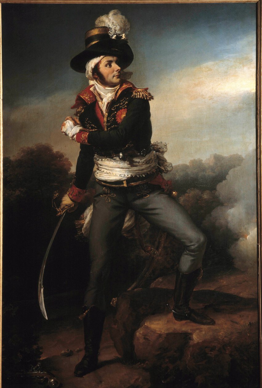 肖像 enpied de Francois Athanase (Francois-Athanase) Charette de la Contrie (1763-1796) 将军 en Chief des Armys vendeennes 他是被国民公会和共和军镇压的反进化运动的领导人之一 作者 皮埃尔·纳西塞·盖林男爵