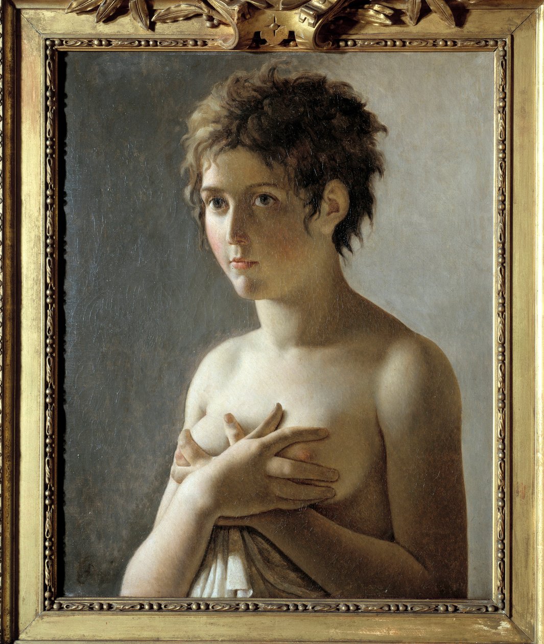 女孩半身像--皮埃尔-纳西斯(Pierre-Narcisse)-盖林(1774-1833)的画作 作者 皮埃尔·纳西塞·盖林男爵